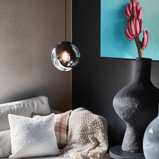 Leana taklampe 25cm sort 1