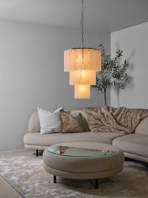 Venice taklampe lyskrone 50cm hvit, bilde 8 av 14