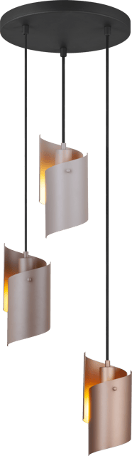 Curve taklampe rondell 3lys 33cm flerfarget 4