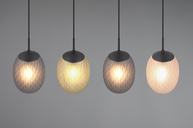 Facette taklampe rekke 4lys 116cm flerfarget, bilde 4 av 5