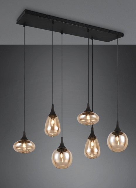 Lumina taklampe rektangel 6lys 93cm amber, bilde 2 av 4