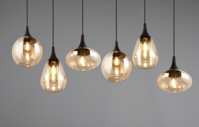Lumina taklampe rektangel 6lys 93cm amber, bilde 4 av 4