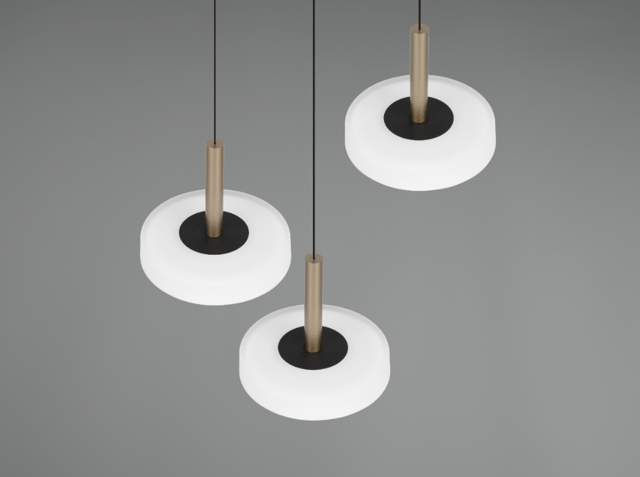 Celeste taklampe rondell 3lys 35cm brun 4