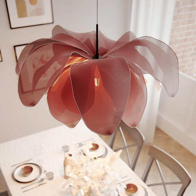 Lou Lou taklampe 80cm rosa 1