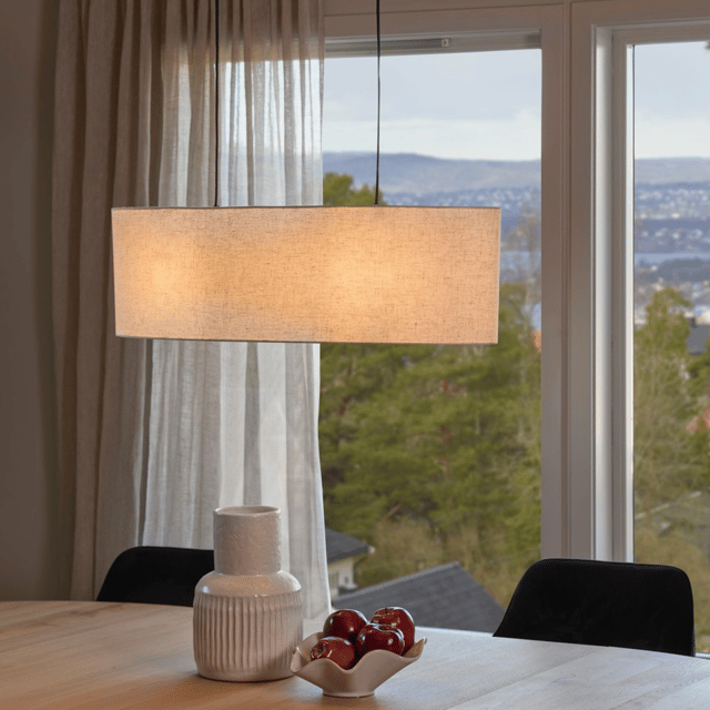 Blefjell oval taklampe 80cm beige, bilde 2 av 10