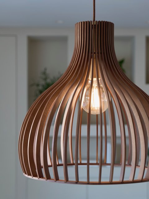 Daniella taklampe 46cm brun 2