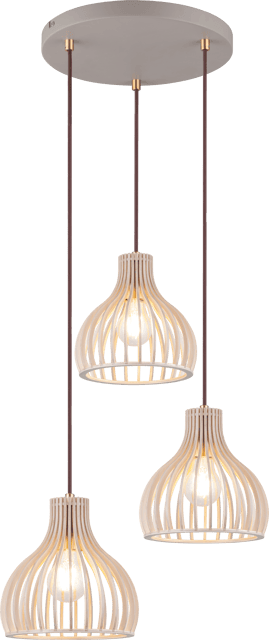 Daniella taklampe rondell 3lys 30cm natur, bilde 5 av 9