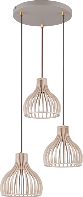 Daniella taklampe rondell 3lys 30cm natur, bilde 6 av 9