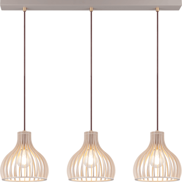 Daniella taklampe rekke 3lys 80cm natur, bilde 5 av 9