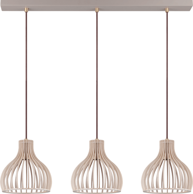 Daniella taklampe rekke 3lys 80cm natur, bilde 6 av 9