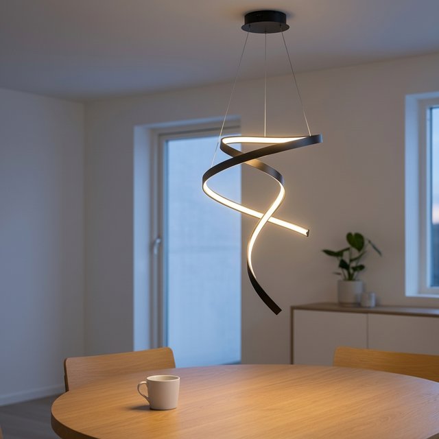 Twister Tall LED taklampe 60cm sort 1