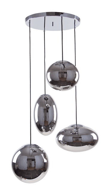 Leana taklampe rondell 4lys 60cm krom 3