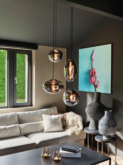 Leana taklampe rondell 4lys 60cm krom, bilde 5 av 5