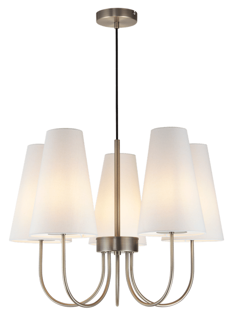 Charmante taklampe 5lys 62,5cm messing, bilde 2 av 5