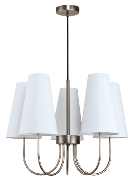 Charmante taklampe 5lys 62,5cm messing, bilde 4 av 5