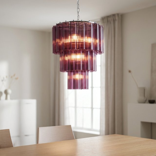 Venice lysekrone 50cm lilla