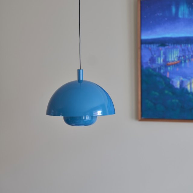 Myla LED oppladbar pendel 20cm blå, bilde 1 av 4