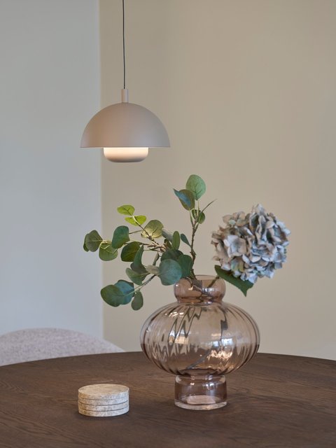 Myla LED oppladbar pendel 20cm beige 4