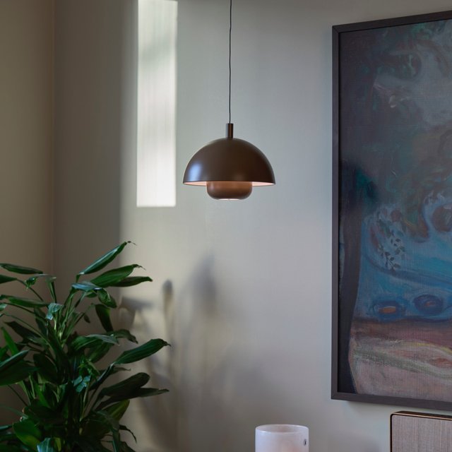 Myla LED oppladbar pendel 20cm brun 1