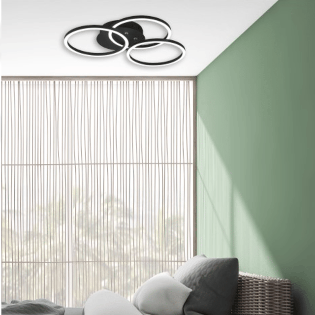 Circle LED plafond taklampe 43cm sort 1