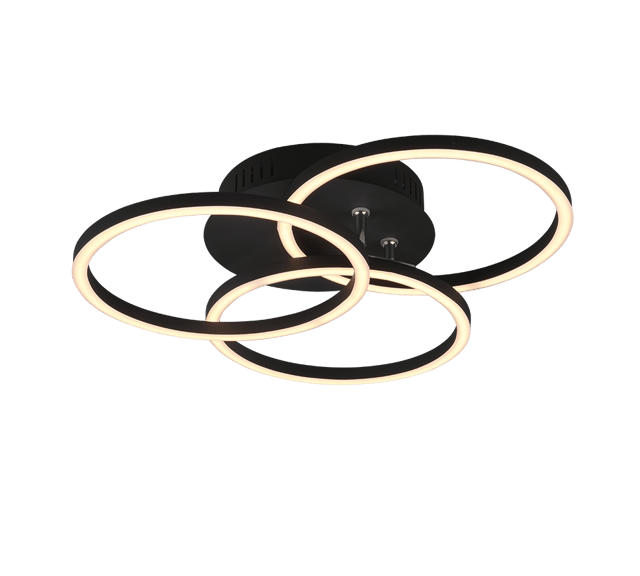 Circle LED plafond taklampe 43cm sort 2