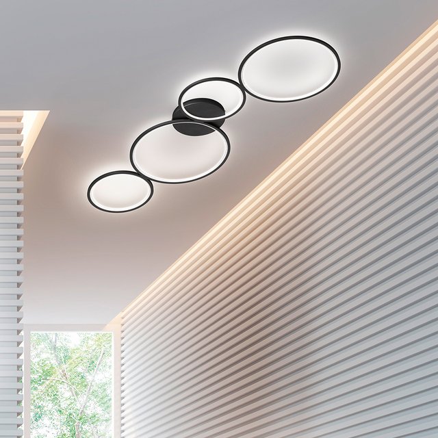 Rondo LED plafond taklampe 97cm sort 1