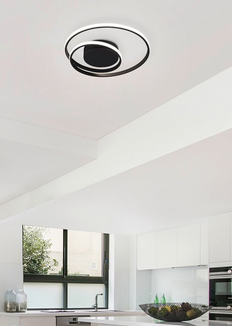 Zibal LED plafond taklampe 37cm sort, bilde 2 av 5