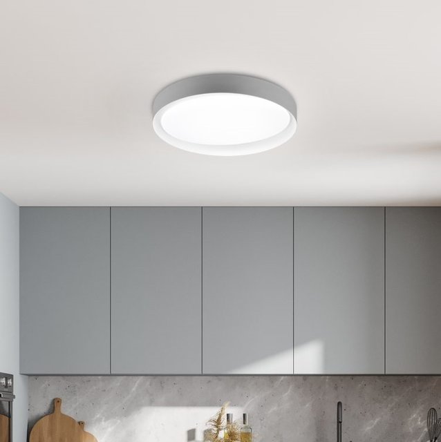 Zeta LED plafond taklampe 48cm grå, bilde 1 av 8