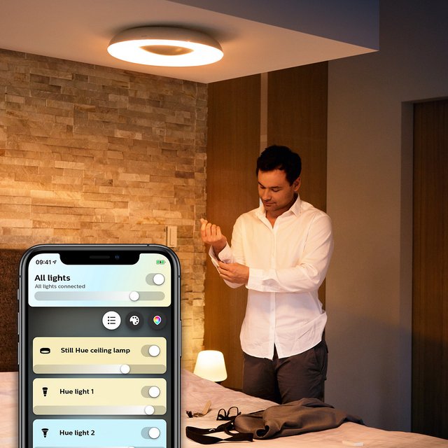 Hue Still plafond taklampe 39cm hvit, bilde 1 av 2