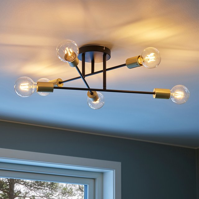 Odelia plafond taklampe 55cm messing, bilde 1 av 3