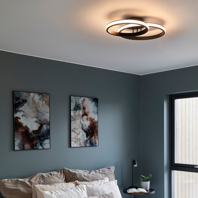 Twins Circle LED plafond taklampe 62,5cm sort 1