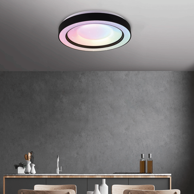 Arco LED plafond taklampe 49cm sort 1