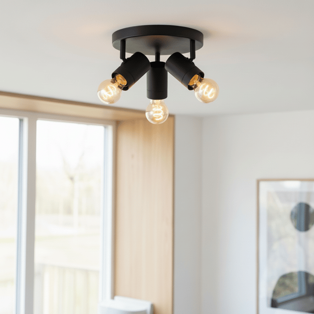 Luca plafond taklampe 32cm sort 1