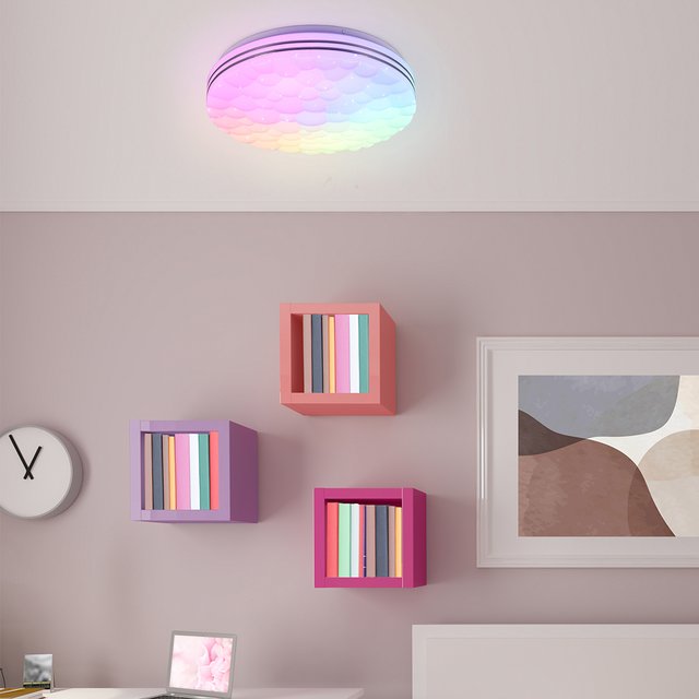 Tiger LED plafond taklampe 38cm RGB hvit, bilde 1 av 7