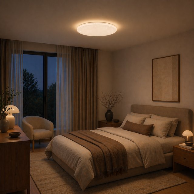 Hyaden Sparkling II LED plafond 78cm taklampe hvit 1