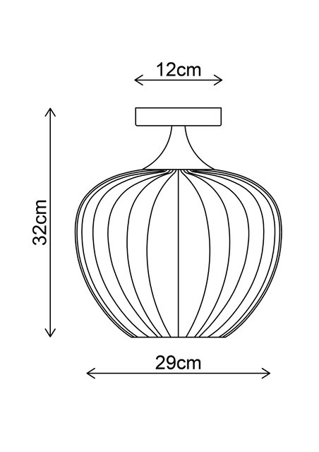 Carmen plafond taklampe 29cm smoke 4