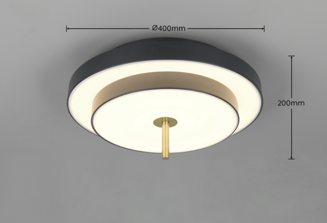 Keaton LED plafond taklampe 40cm sort 2