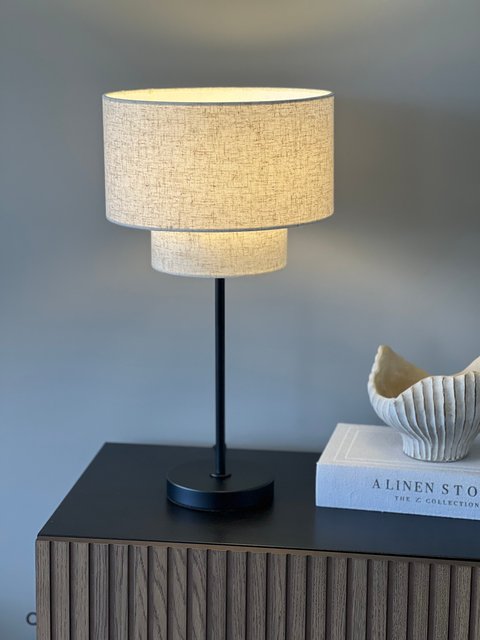 Blefjell skjerm rund 30cm beige, bilde 4 av 4