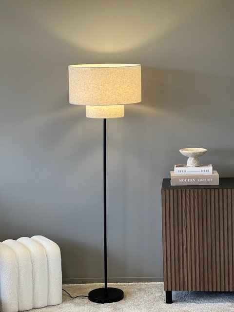 Blefjell skjerm rund 45cm beige, bilde 3 av 4