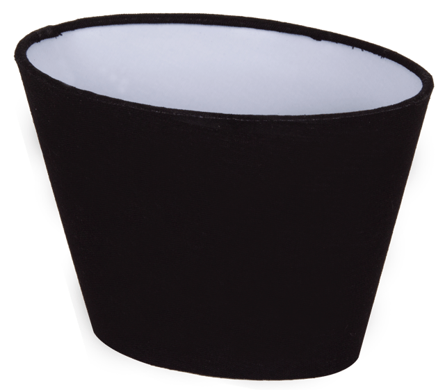 Lina skjerm oval 20cm sort, bilde 2 av 2