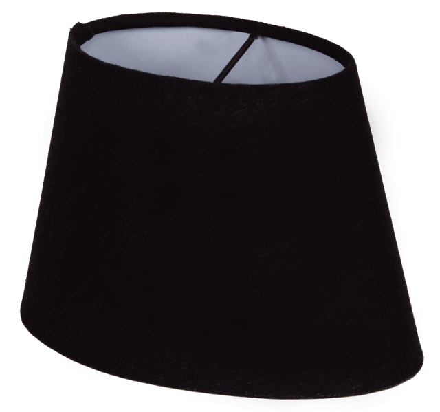 Lina skjerm oval 20cm sort, bilde 1 av 2