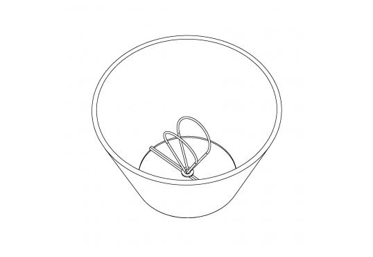 Nova skjerm oval 20cm grå, bilde 2 av 3