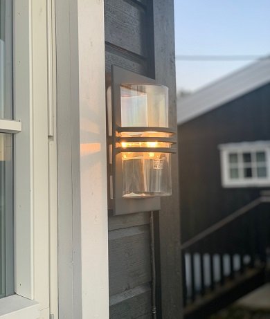 Skrova utelampe vegg IP54 30cm grå, bilde 5 av 5