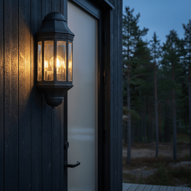 Stamsund utelampe vegg IP44 42cm grå 1