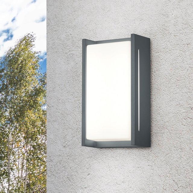 Indus LED utelampe vegg IP54 23cm grå, bilde 1 av 3