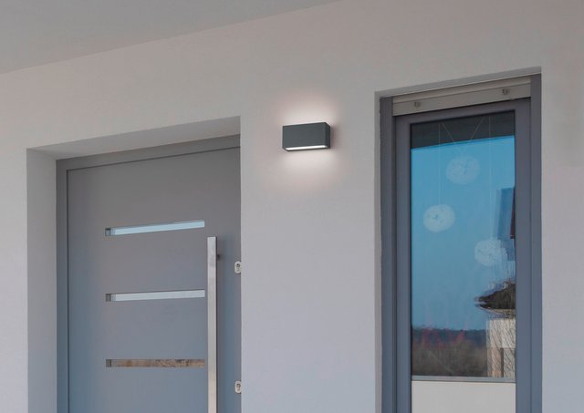 Trent LED utelampe vegg IP54 14cm grå, bilde 3 av 3