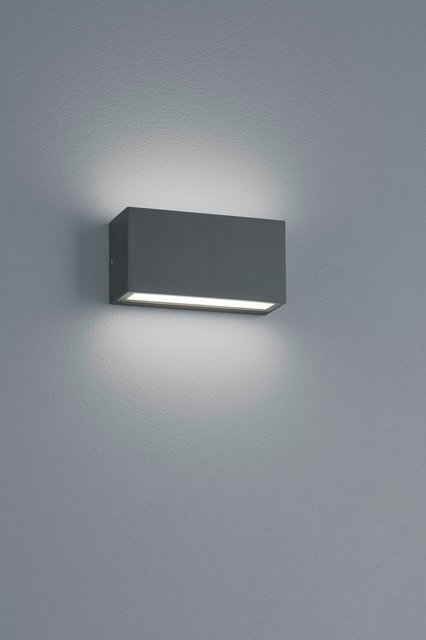 Trent LED utelampe vegg IP54 14cm grå, bilde 2 av 3
