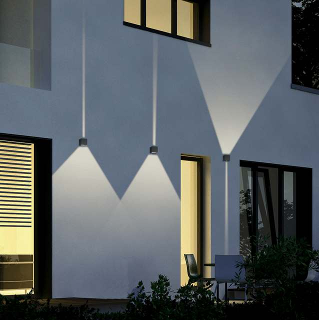 Adaja LED utelampe vegg IP54 8cm grå, bilde 1 av 3