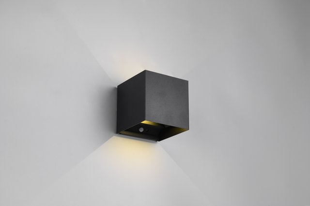 Talent LED oppladbar vegglampe IP44 10cm sort 2