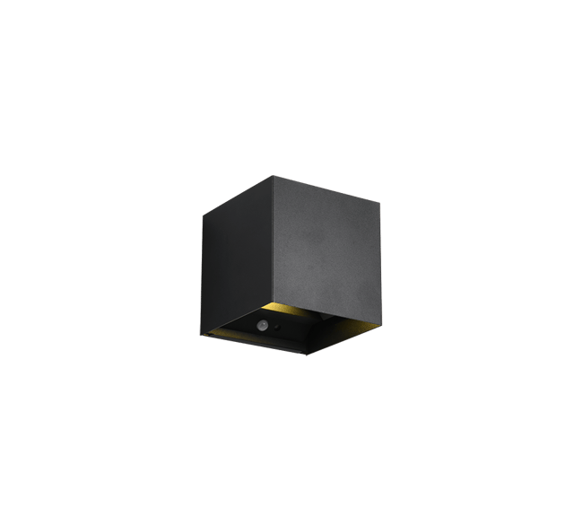 Talent LED oppladbar vegglampe IP44 10cm sort 1